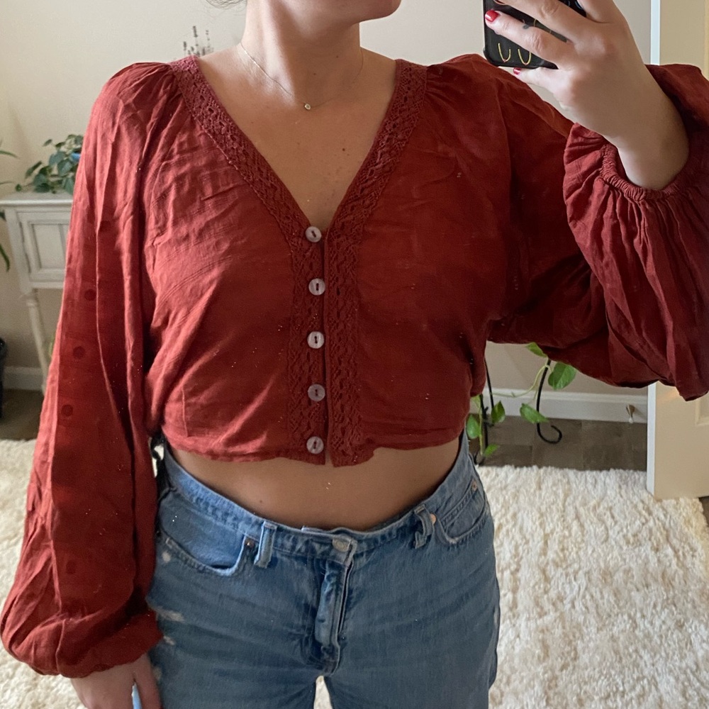 Free People Cropped Long Sleeve !